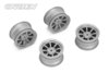NBA261 8 Spoke Wheels 1.0mm Offset (Grey / Silver)
