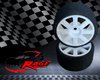 RAGE X2532 Rear Wheel (White) And Foam Tyre (Pair)